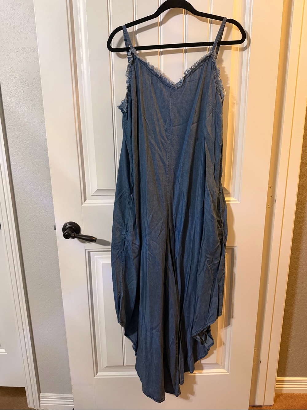 Washed Blue Denim Romper